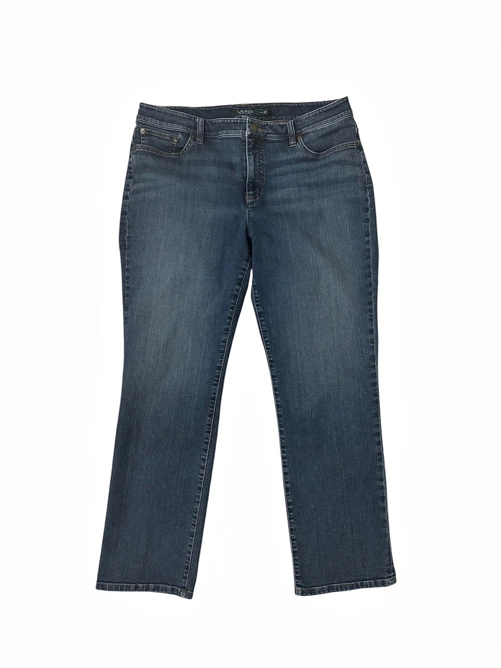 Lauren Ralph Lauren Straight Leg Jeans Waist 14 Blue